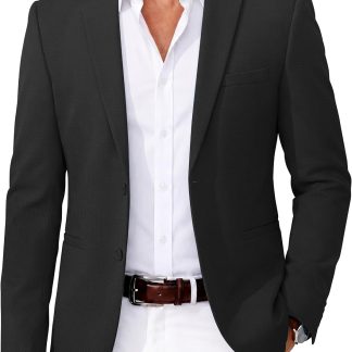 Casual Blazer Slim Fit Suit Jackets Two Button Lightweight image 1