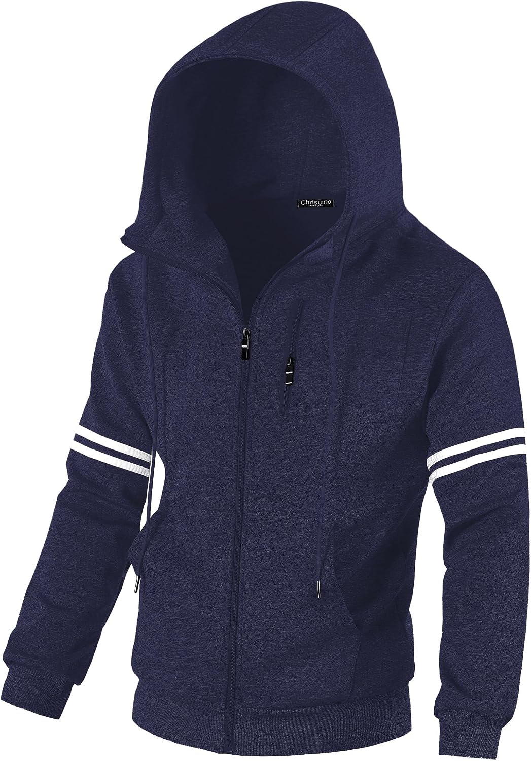 Soft Fleece Fashion Hooded Sweatshirt Zip Up Sports Sweater image 1